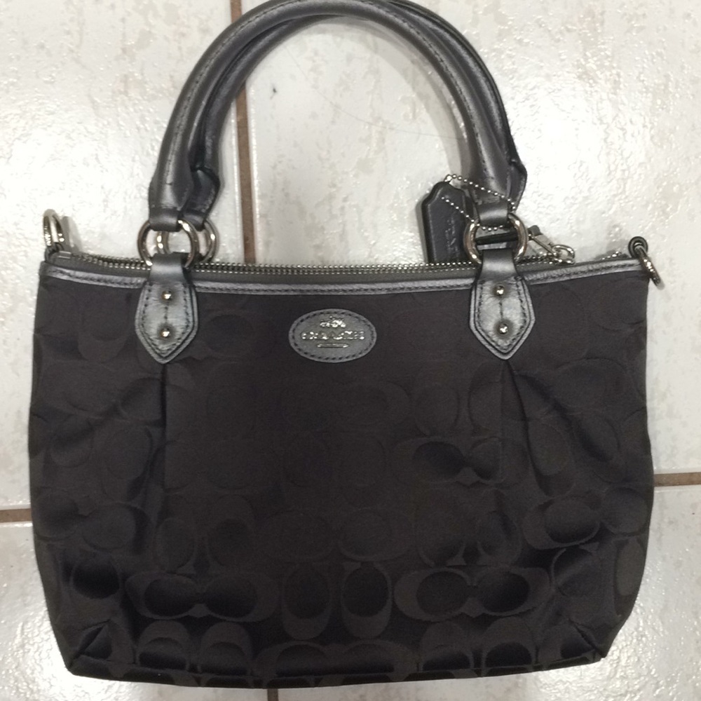 Coach black mini handbag